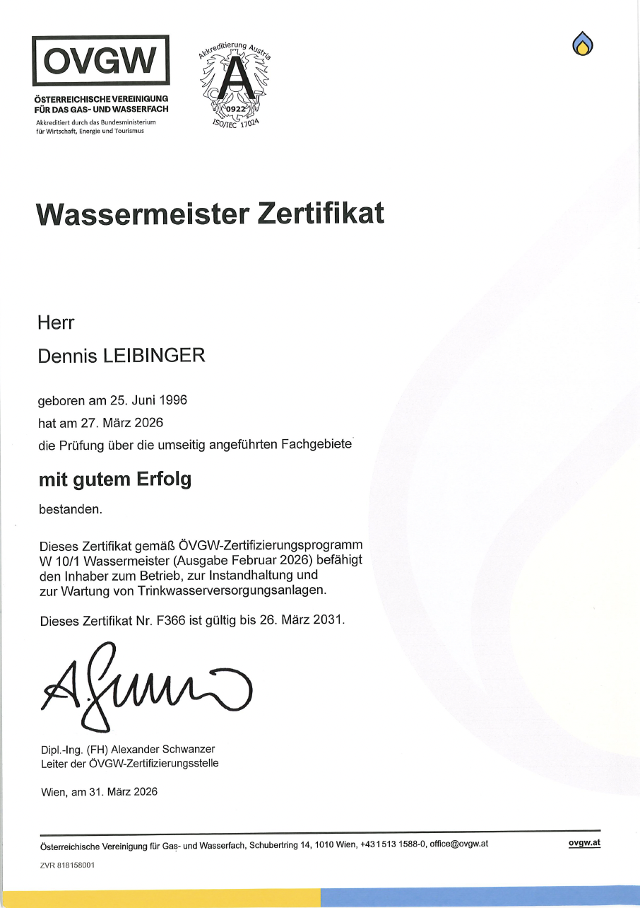 Zertifikat Dennis Leibinger WHU