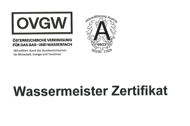 Wassermeister Zertifizierung